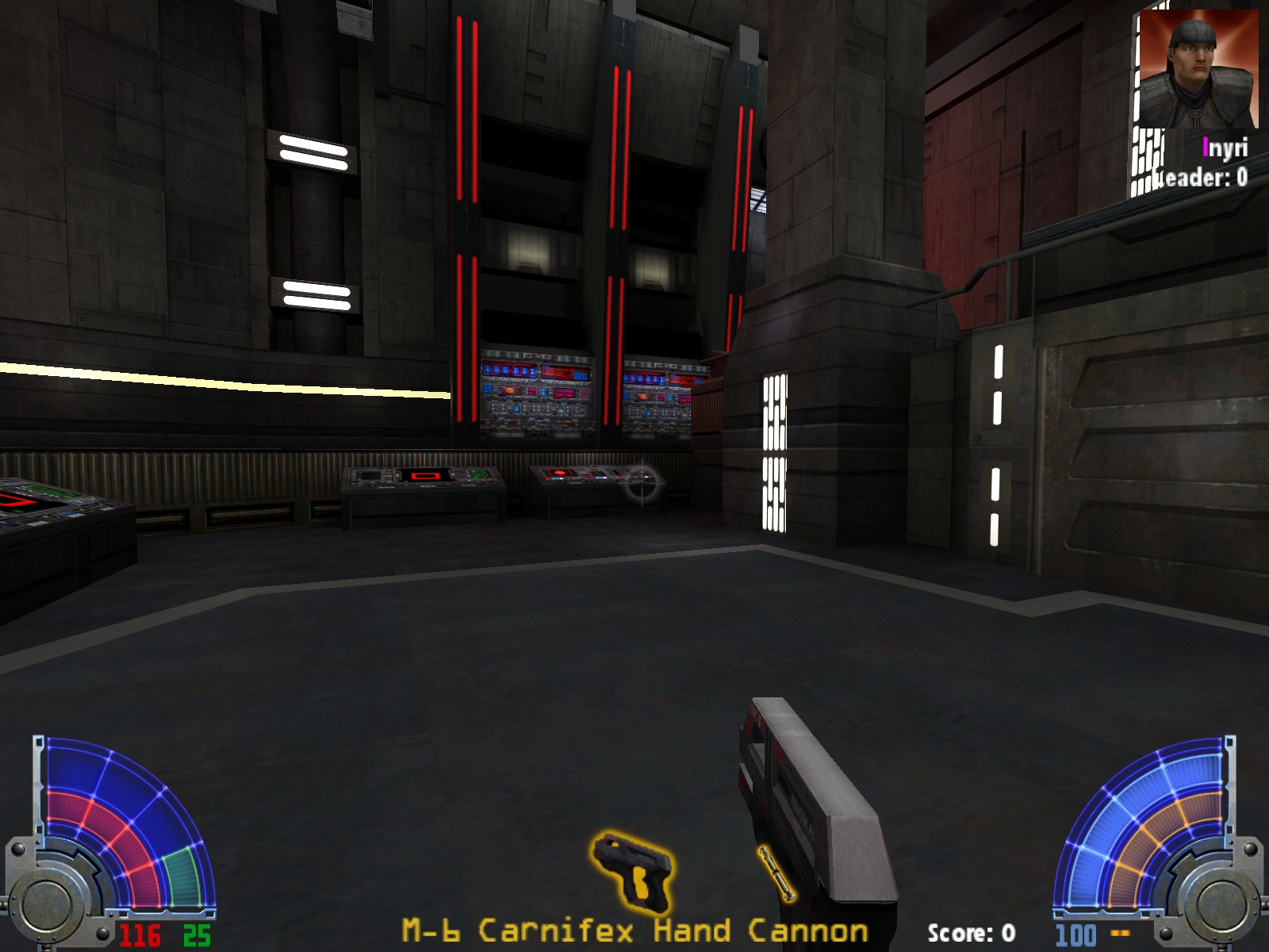 An in-game screenshot of the gun in first person.