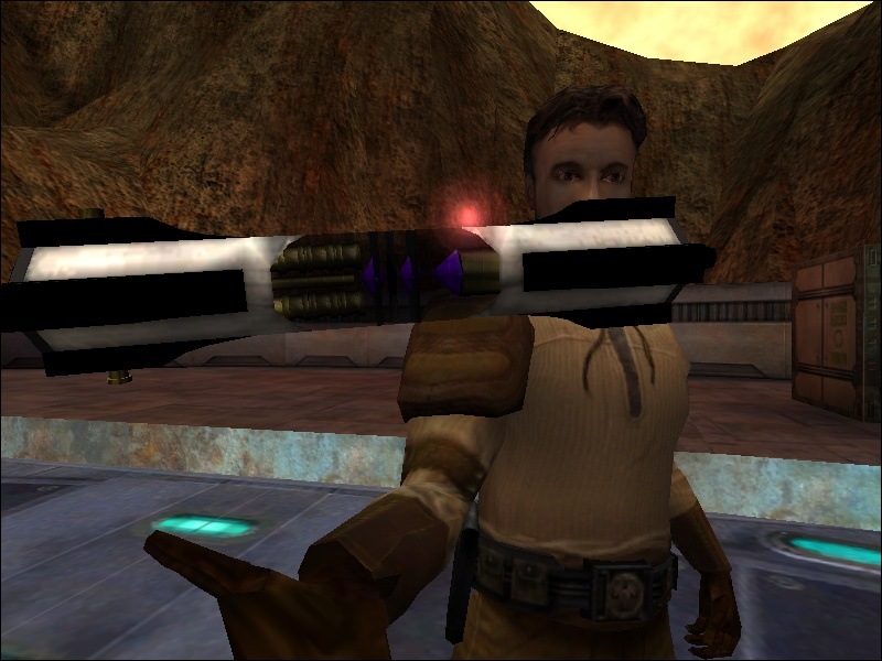 An in-game screenshot showing the hilt with the blade deactivated.