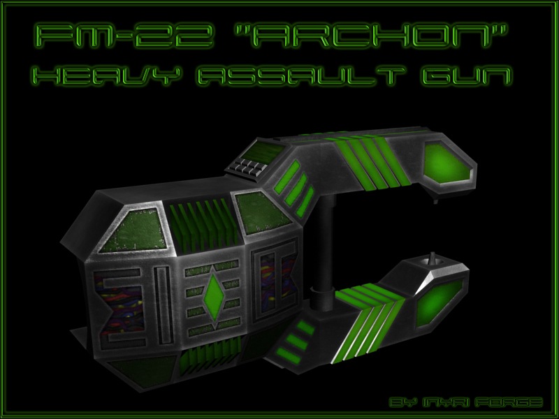A render of the FM-22 'Archon' Heavy Assault Gun.