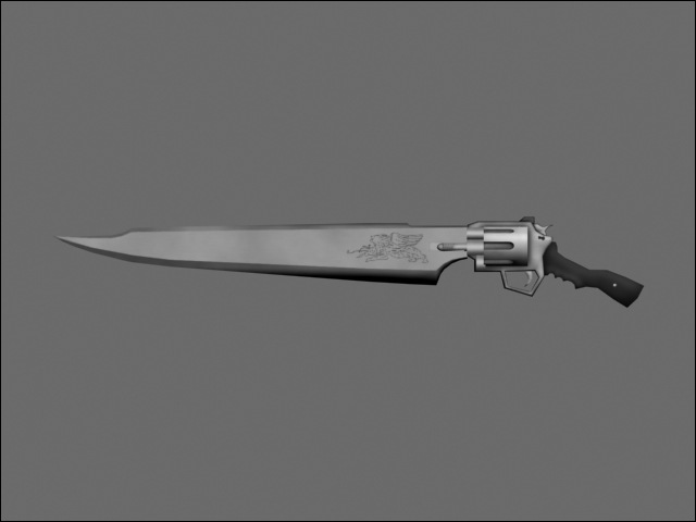 A render of Squall's Revolver gunblade.