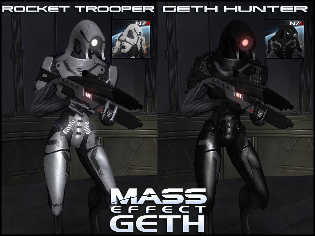 The Rocket Tropper and Geth Hunter versions of the model.
