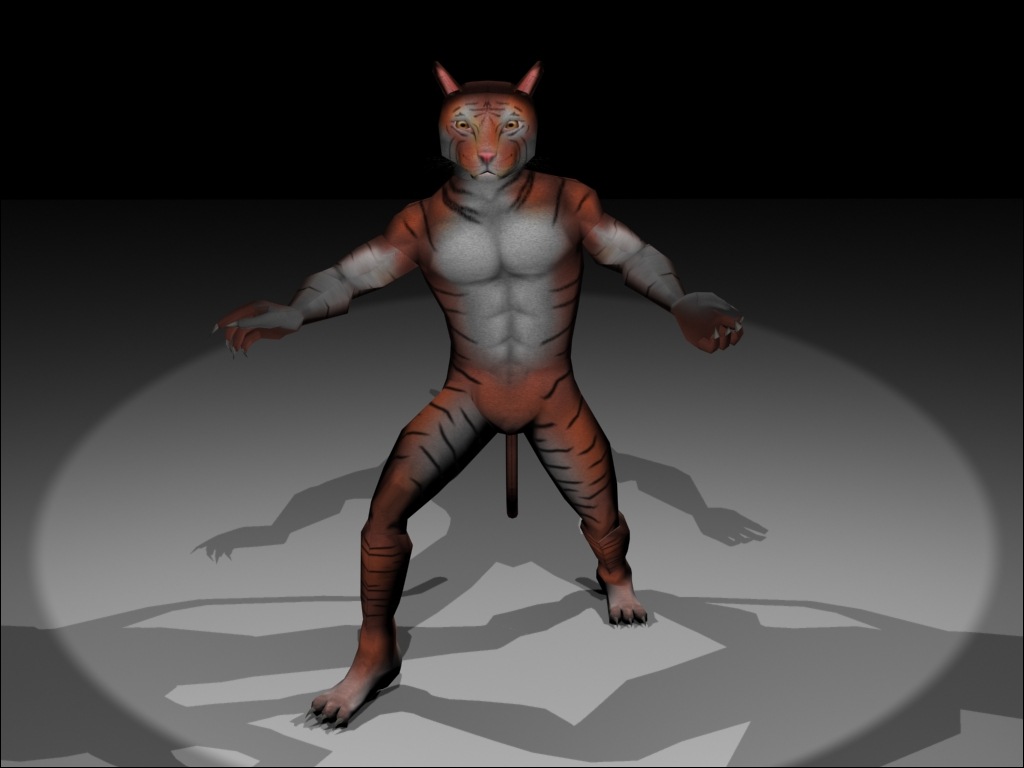 A render of the tiger stripe version of the model.