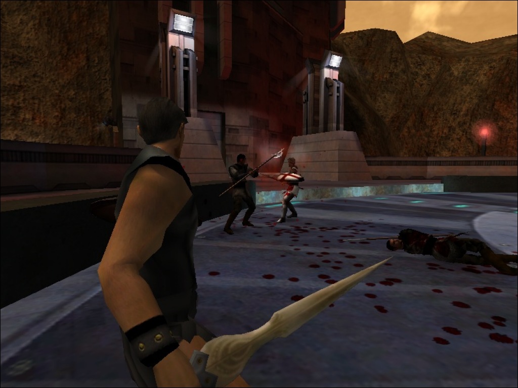 In-game screenshot of a fight sequence using the mod.