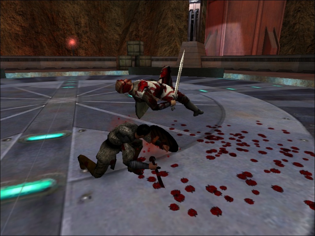 In-game screenshot of a fight sequence using the mod.