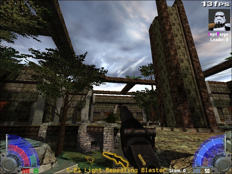 An in-game screenshot of the rifle in first person.