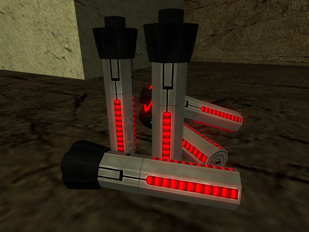 An in-game screenshot showing an up close view of a single thermal clip pickup.