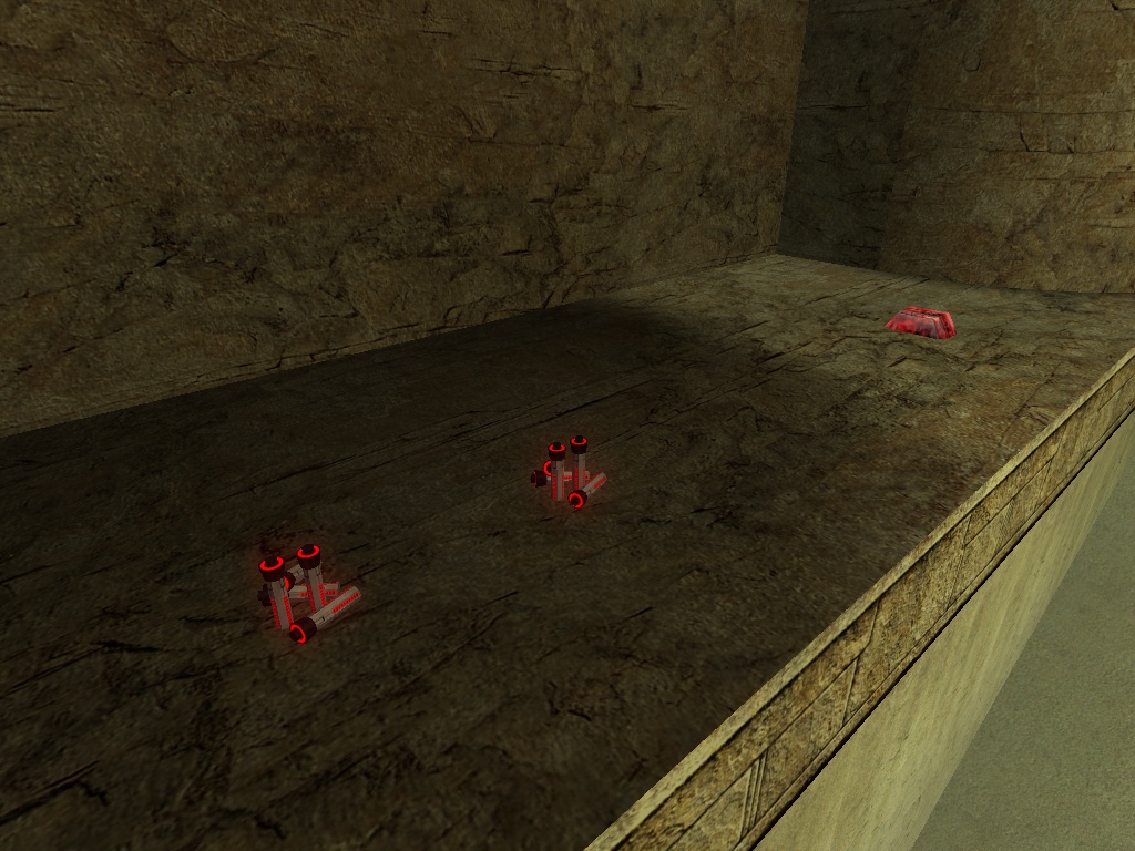 An in-game screenshot showing an view of several thermal clip pickups.