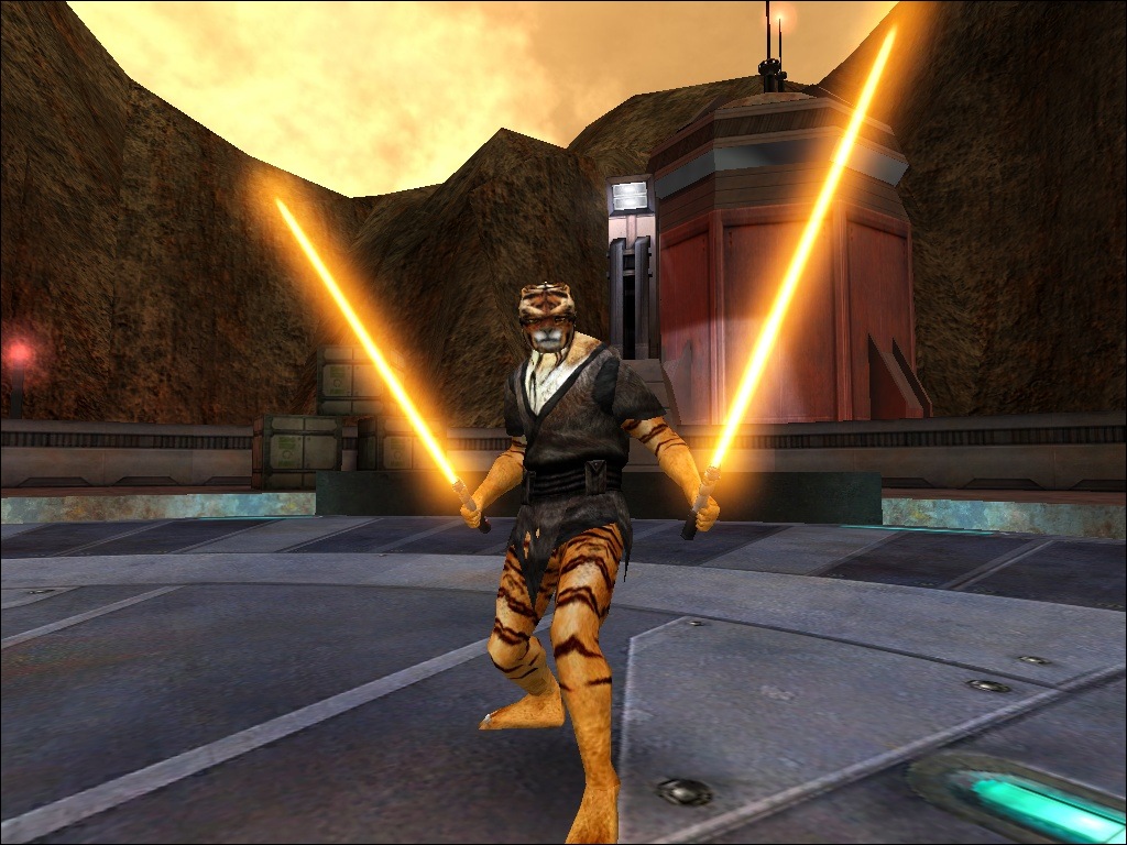 The Tiger-stripe Noghri in-game from the front.