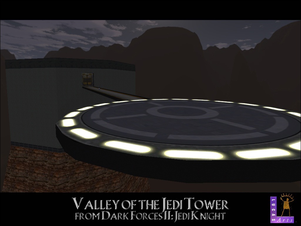 A screenshot of the map showing a landing pad leading into a structure.