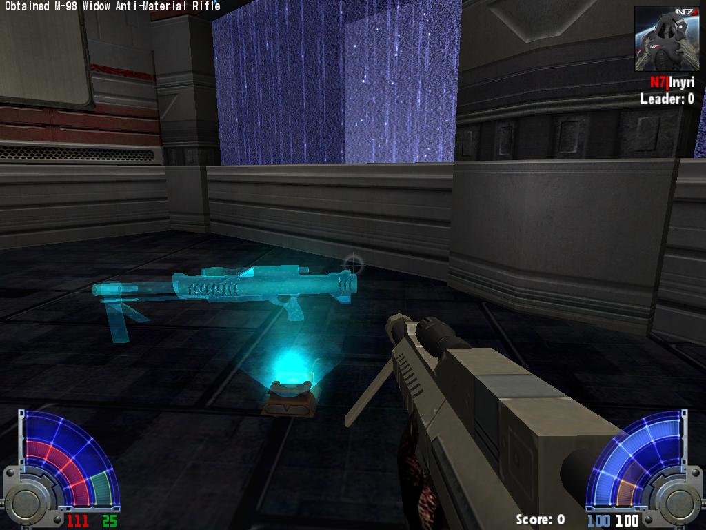 An in-game screenshot of the rifle in third person.