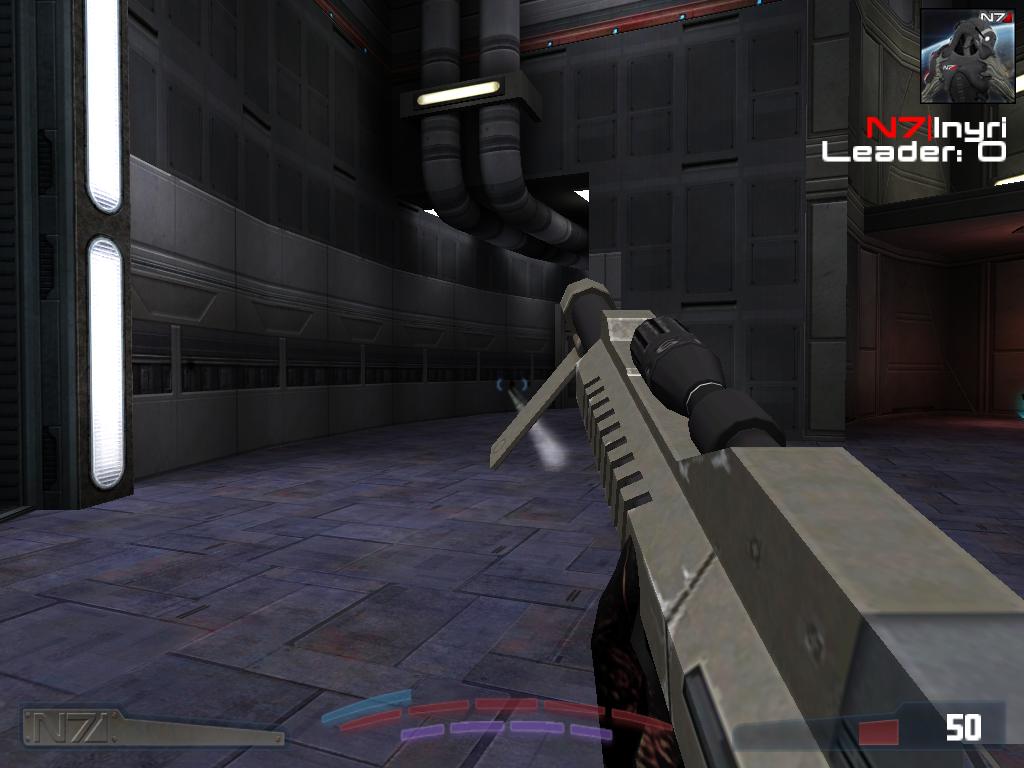 An in-game screenshot of the rifle in third person.