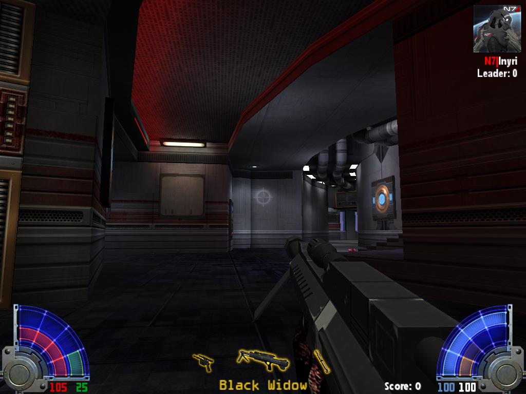 An in-game screenshot of the Black Widow variant in third person.