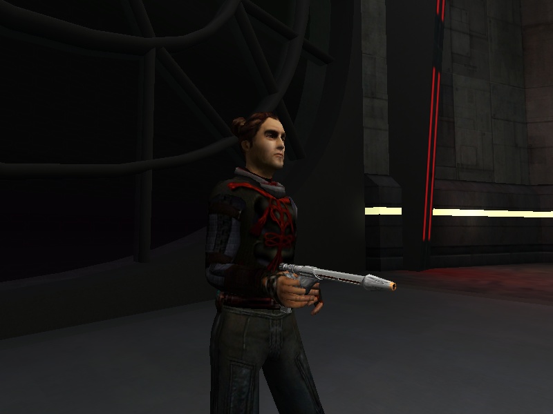An in-game screenshot of the pistol in third person.